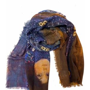 Blauwe Otracosa art shawl van Gustav Klimt