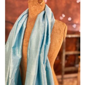 Zijden stola shawl, turquoise