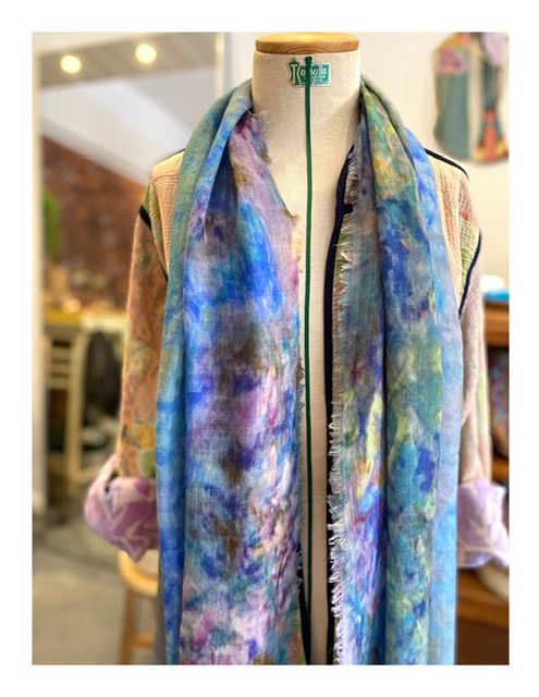 All season art shawl, Monet