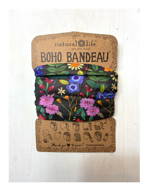 Boho Bandeau haarband en sjaaltje met bloemen
