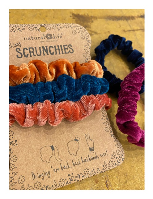 Natural Life scrunchies, multicolor