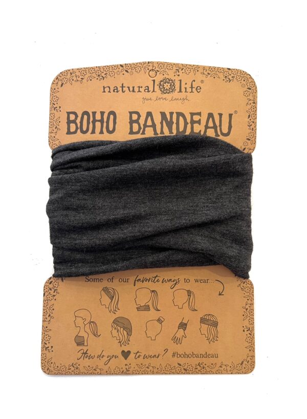 Grijze basic Boho Bandeau haarband