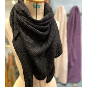 Driehoek basic shawl, zwart