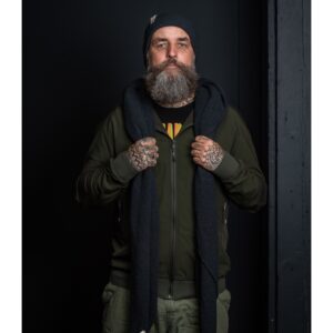 Driehoek sjaal van Twelve Million, bijna zwart