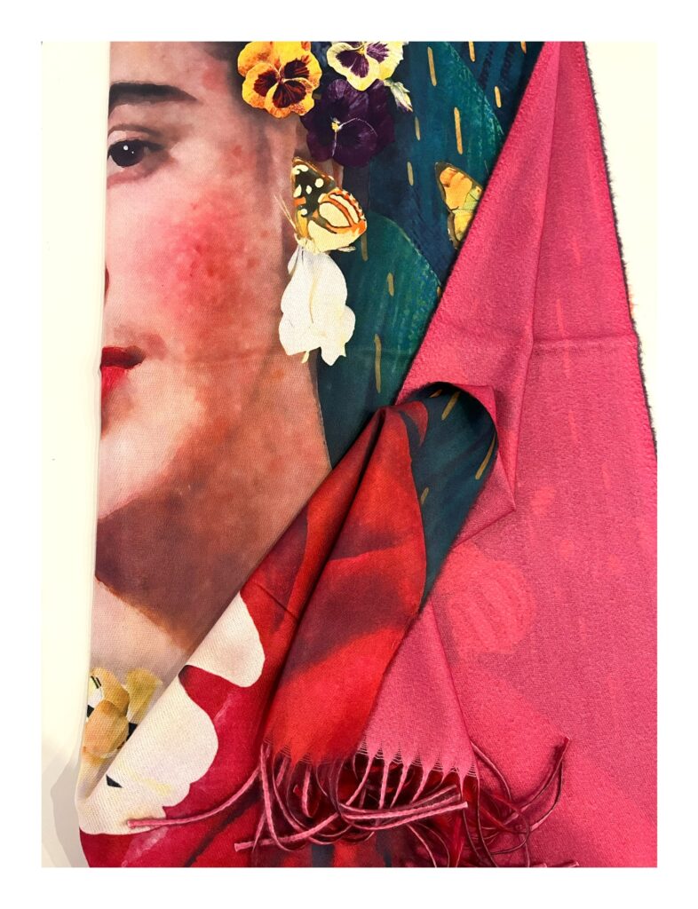 Kleurrijke Frida Kahlo shawl