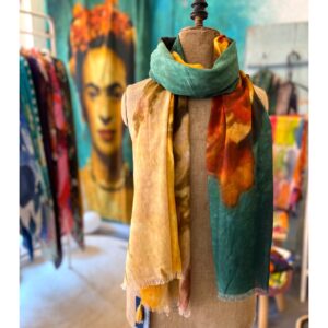 Sarong sjaal van katoen met Frida Kahlo