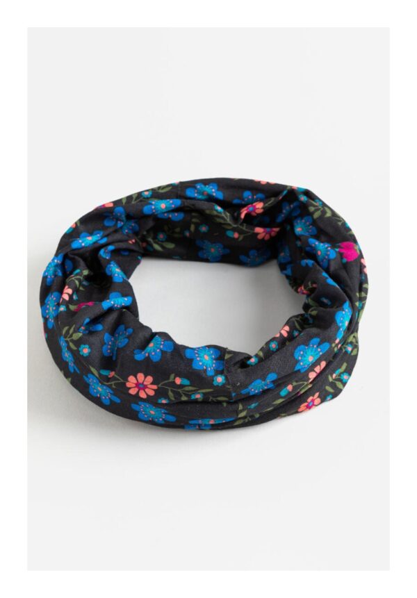 zwarte boho bandeau hoofdband en sjaaltje met bloemen
