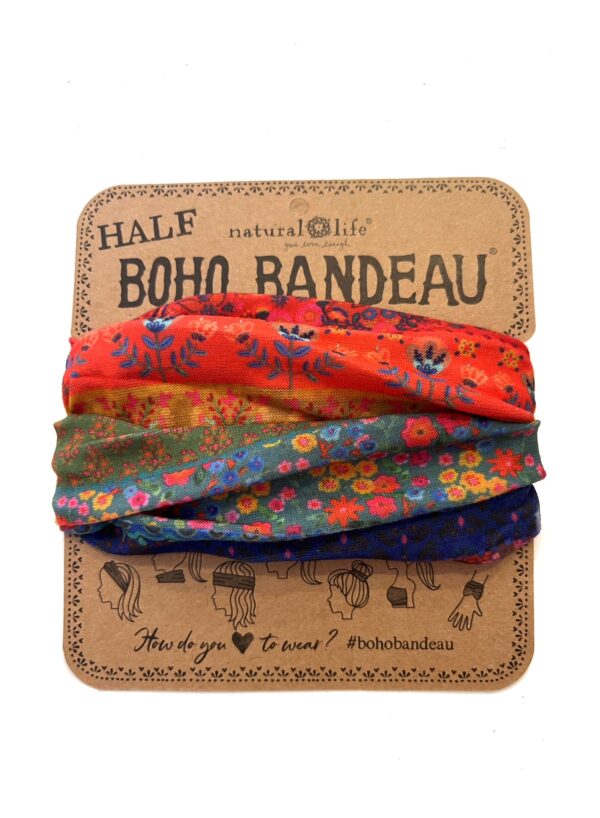 Boho Bandeau haarband en sjaaltje in regenboog kleuren