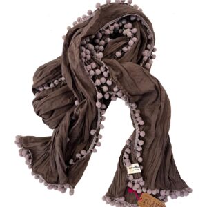 Bruine sjaal van katoen Natural Life