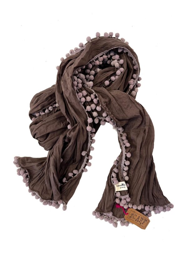 Bruine sjaal van katoen Natural Life