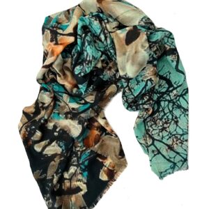 kunst shawl met de amandel bloesem