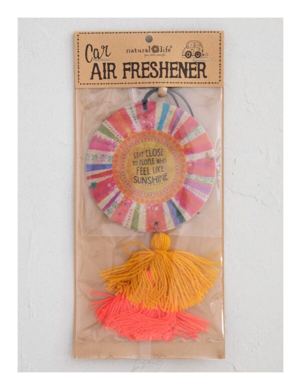 air freshener geurkaartje met spreuk in regenboog kleuren