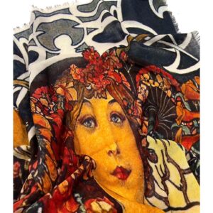 Otracosa stola shawl in Art Nouveau stijl van Mucha
