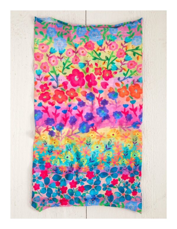 brede Boho bandeau van Natural Life in regenboog stijl met bloemen