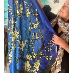 Blauwe stola sjaal uit de Otracosa art collectie