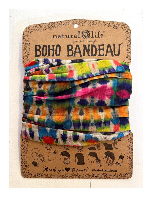 Brede Boho Bandeau haarband en sjaaltje van Natural life in Bohemian print