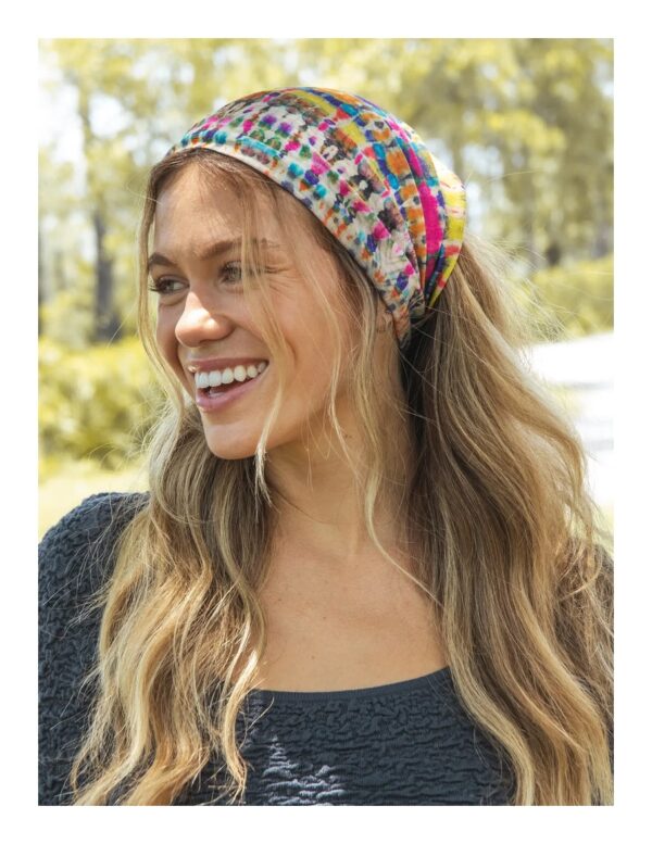 Brede Boho Bandeau haarband en sjaaltje van Natural life in Bohemian print