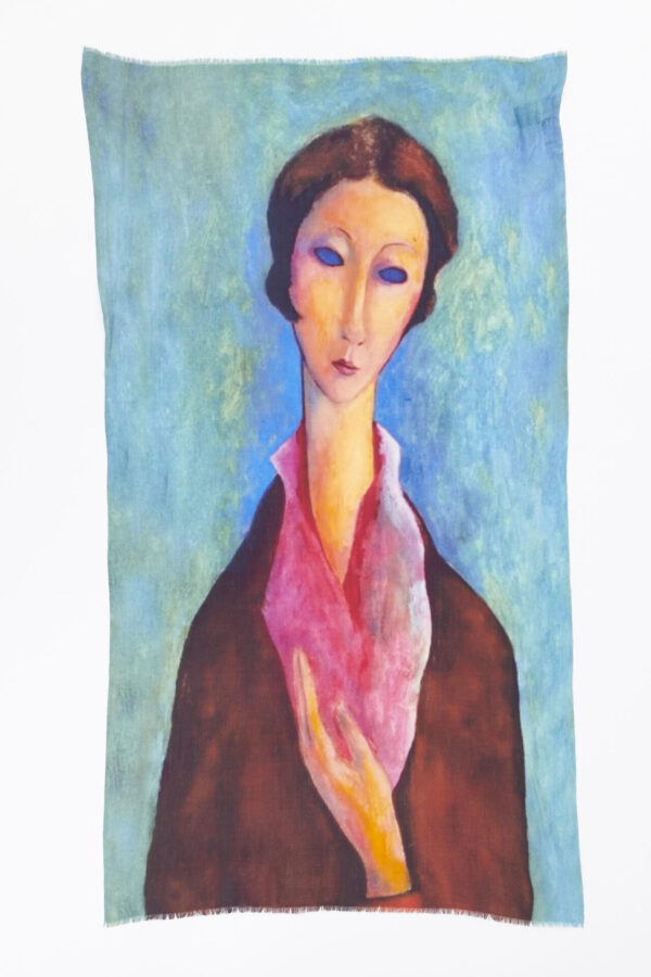 Blauwe Otracosa art shawl van Amedeo Modigliani