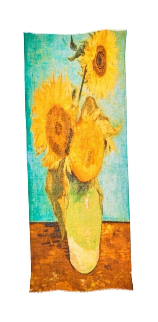 Art shawl, van Gogh met de zonnebloemen