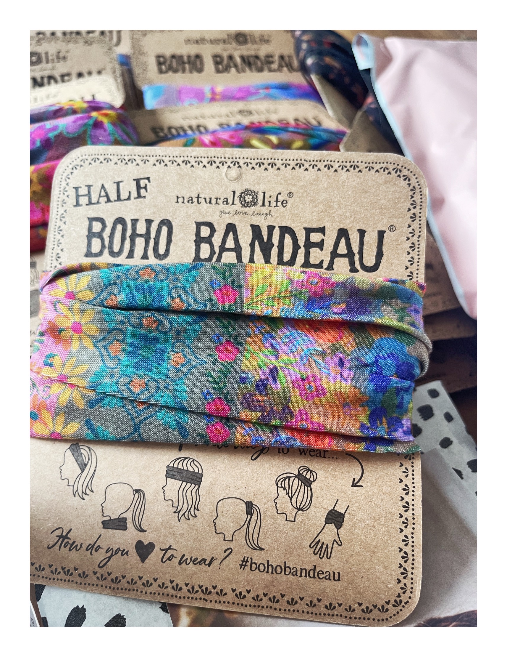 Gekleurd smal Boho Bandeau haarbandje