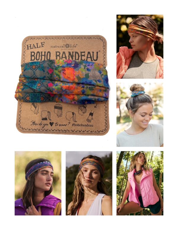 Gekleurd smal Boho Bandeau haarbandje