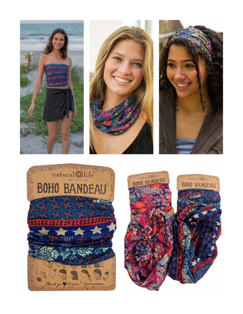 boho bandeau haarband en sjaaltje