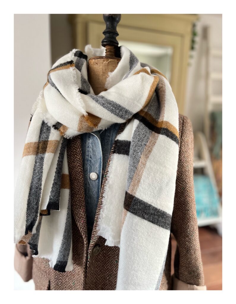 Grote geruite shawl in Burberry style