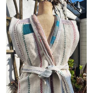 Gerecycled Kantha gilet van katoen